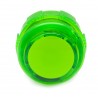 Crown 30mm button. Translucent Green, Front view.