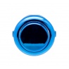 Sanwa metal button OBSJ-24, Blue metal color. front view.