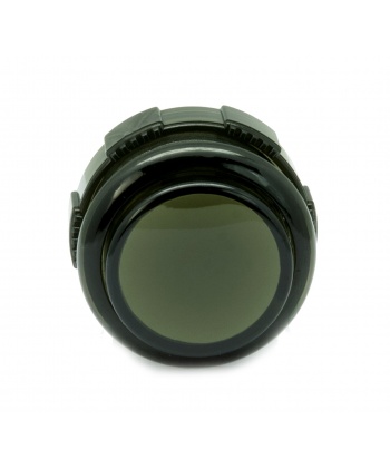 Bouton Crown Samducksa noir 30 mm, transparent, vue de face.