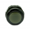 Smoke Crown Samducksa button, 30 mm, translucent, face view.