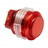 Red Crown Samducksa button, 24 mm, translucent, 3/4 view.