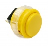 Yellow Crown Samducksa button, 30 mm, 3/4 view.