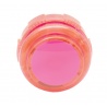 Pink Crown Samducksa button, 30 mm, translucent, face view.