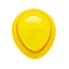 Bouton Sanwa en forme d’œuf jaune. Vue de face.