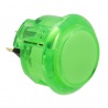 Sanwa 30mm button. Translucent Green, 3/4 view.