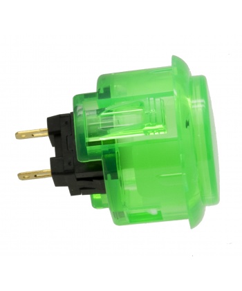 Sanwa 30mm button. Translucent Green, side view.