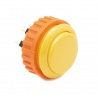 Yellow Sanwa button, 30 mm screw, 3/4 view.
