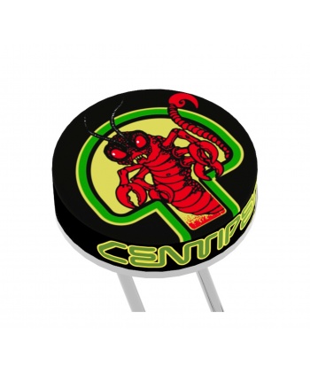 Tabouret de bar en "Z" design Centipede Rouge. Vue du dessus.