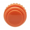 Bouton Sanwa orange, 30 mm à vis, vue de face.